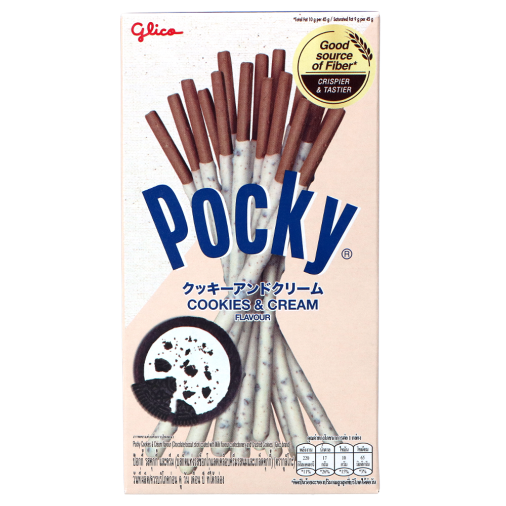 Picture of TH | Glico | Pocky Biscuit Stick Cookie & Cream | 12x10x41g.