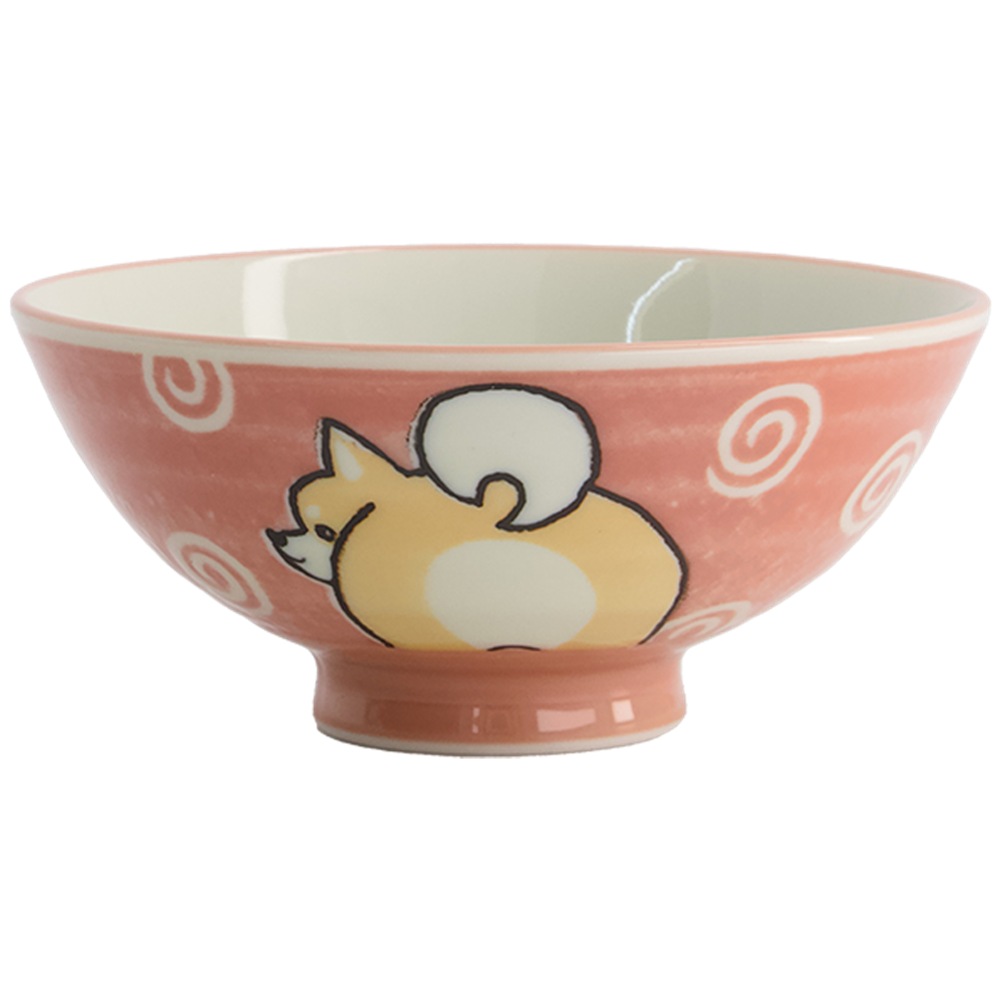 Picture of JP | Tokyo Design Studio | Kawaii Bowls, Rice Shiba-Dog Pink (500ml.) | 10pcs.