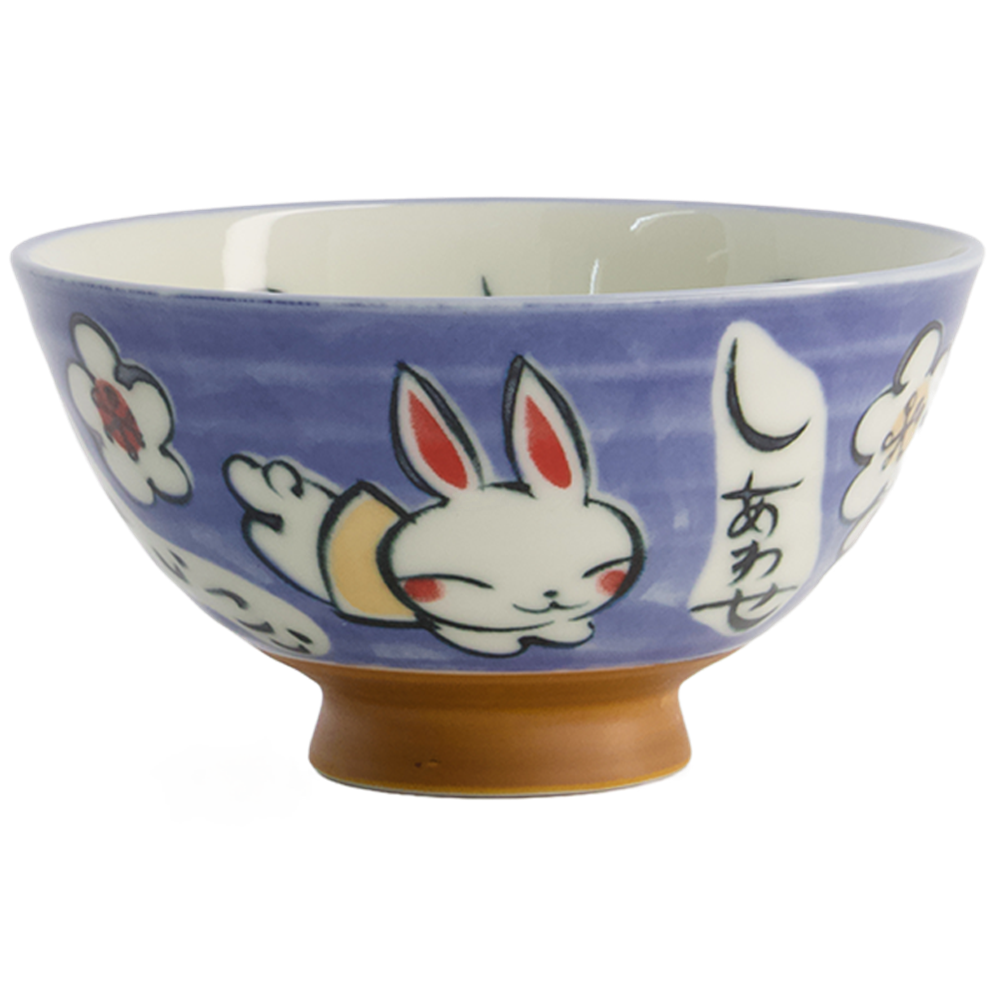 Picture of JP |Tokyo Design Studio | Kawaii Bowls, Rice Rabbit Blue (300ml.) | 10pcs.