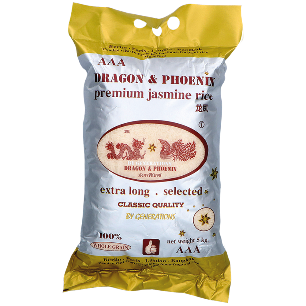 Afbeelding van KH | Dragon & Phoenix | Jasmine Rice Premium Quality 100% NEW Crop 2023 | 4x5kg.