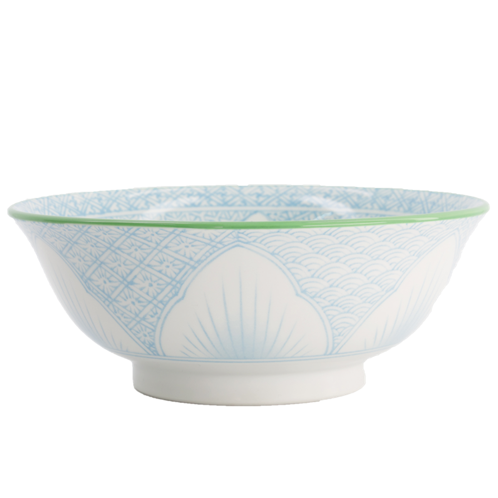 Picture of JP | Tokyo Design Studio | Bowls, Lily Flower Bowls Ramen  (1200ml, Light Blue) | 3pcs.