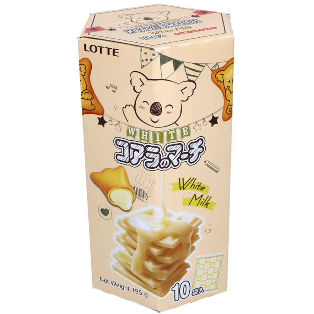 Picture of TH | LOTTE | Koala's March White Milk Cream Bisc Family Pack | 10x195g.