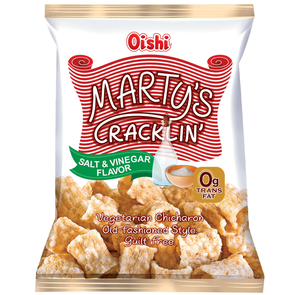 Picture of PH | Oishi | Marty's Crackling Salt &Vinegar Chicharon | 30x90g.