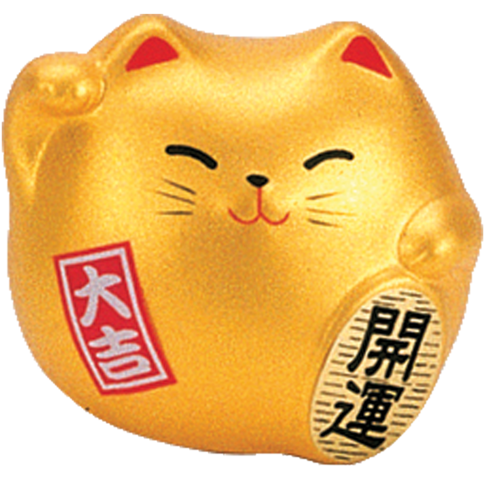 Picture of JP | Tokyo Design Studio | Lucky Cat Gold (Fortune, 5.5cm.) | 6pcs.