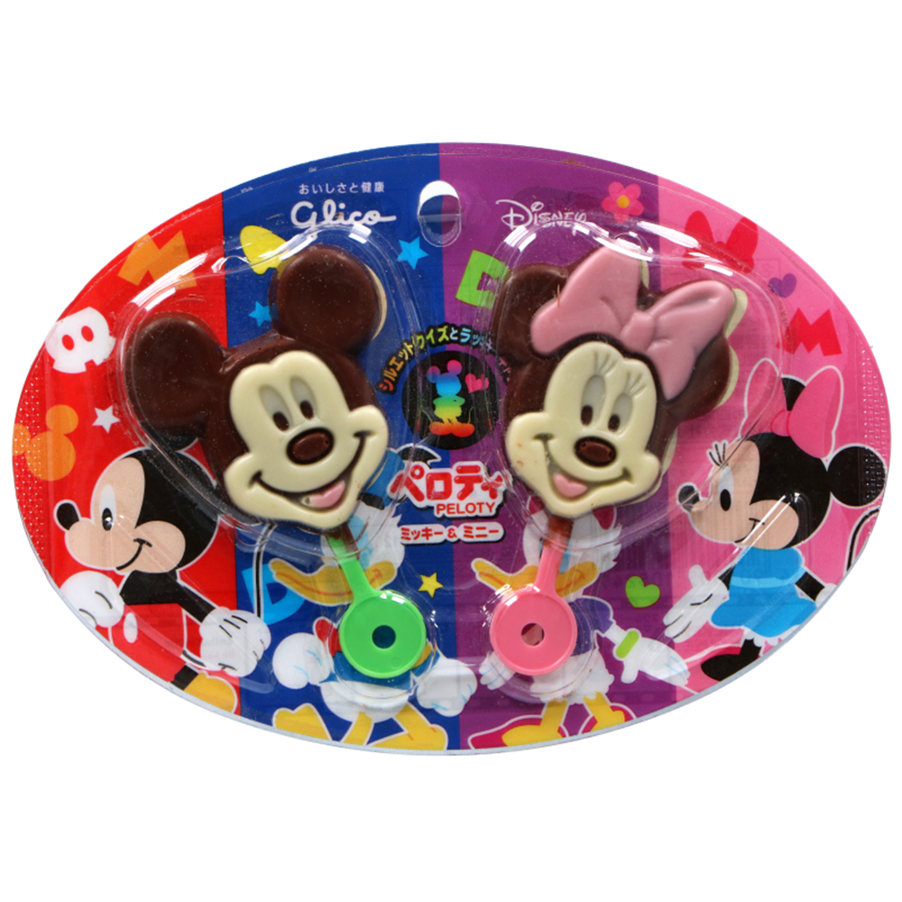 Picture of JP | Glico | PELOTY Mickey & Minnie Chocolate Lollipop | 12x12x19g. 