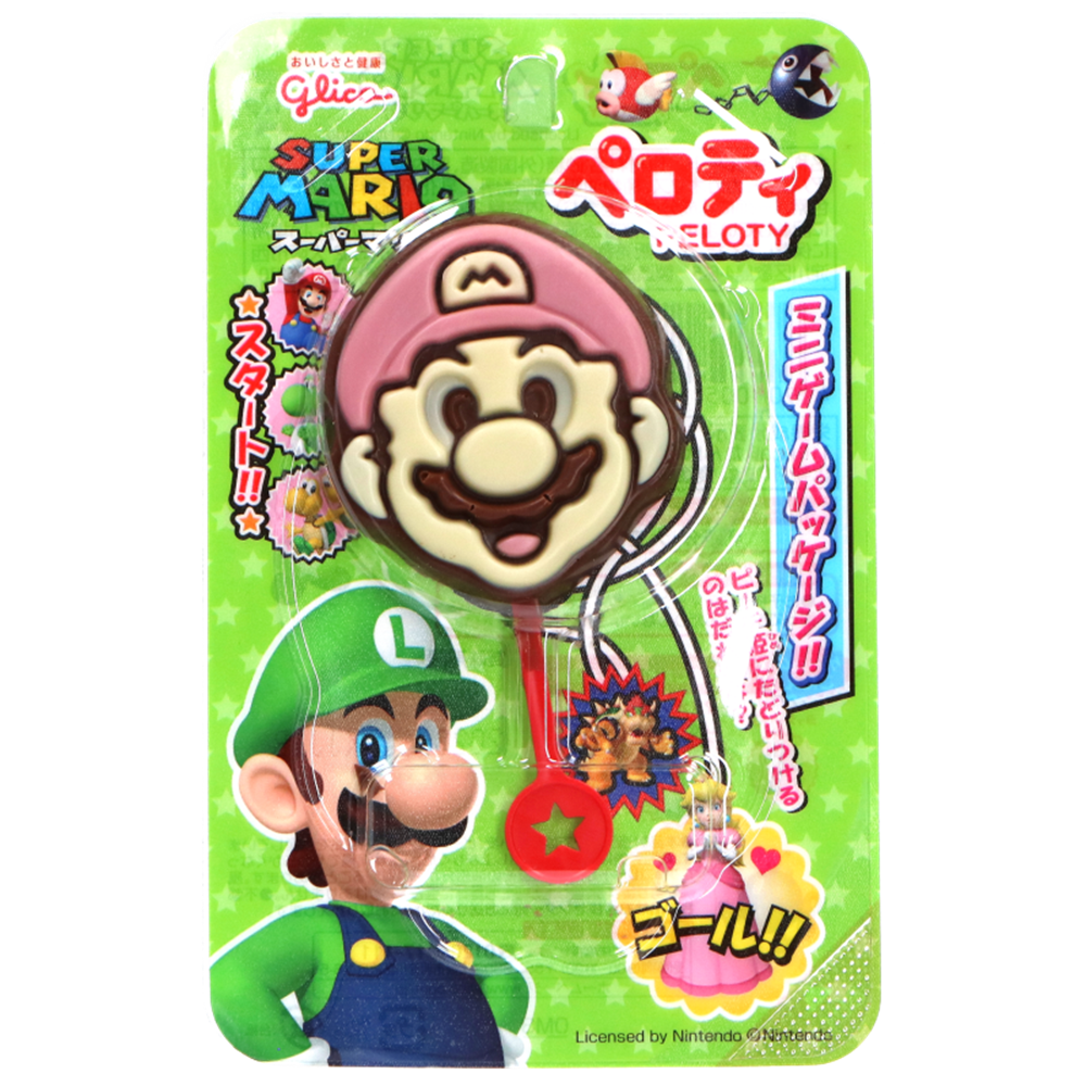 Picture of JP | Glico | PELOTY Super Mario Chocolate Lollipop | 12x12x20g.