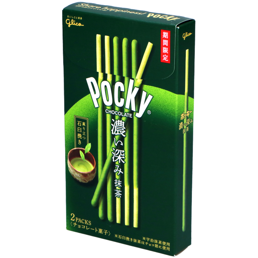 Picture of JP | Glico | Pocky Biscuit Stick Dark Deep Matcha | 12x10x(2x27g.)
