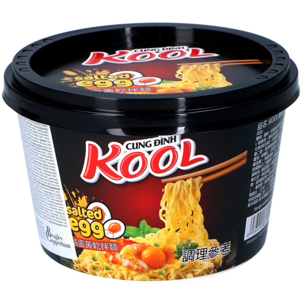 Picture of VN | Cung Dình - Kool Brand | Instant Noodles - Salted Egg Flavor - Bowl | 12x92g.