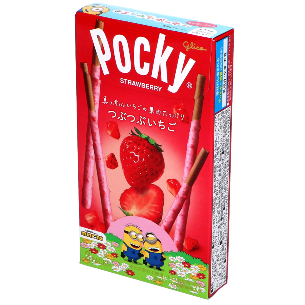 Picture of JP | Glico | Pocky Biscuit Stick Tsubu-Tsubu Strawberry | 12x10x(2x27g.)