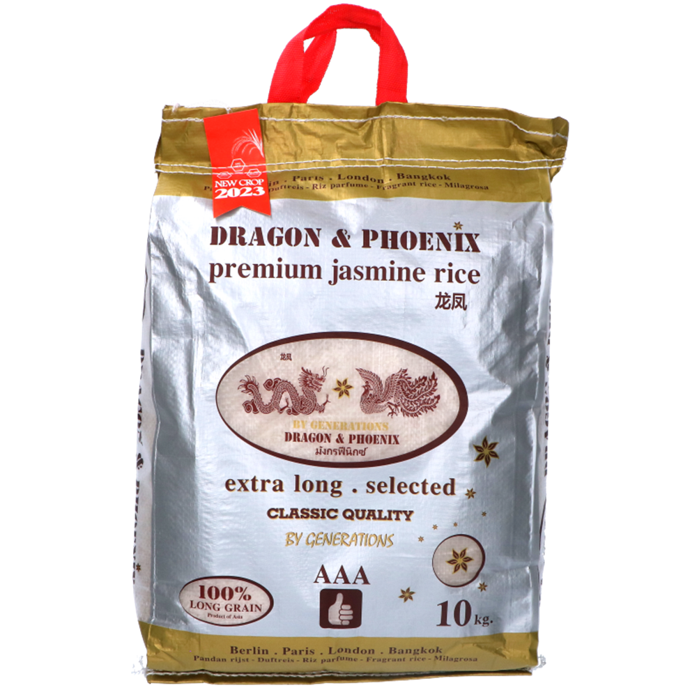 Afbeelding van KH | Dragon & Phoenix | Jasmine Rice Premium Quality 100% NEW Crop 2023 | 10kg.