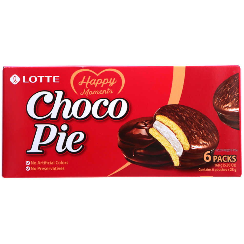 Afbeelding van KR | LOTTE | Choco Pie - 6 packs | 16x168g.
