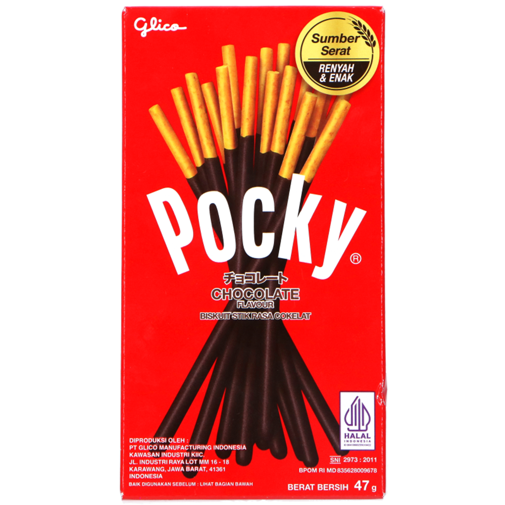 Picture of ID | Glico | Pocky Biscuit Stick Chocolate Flavor | 12x10x47g.