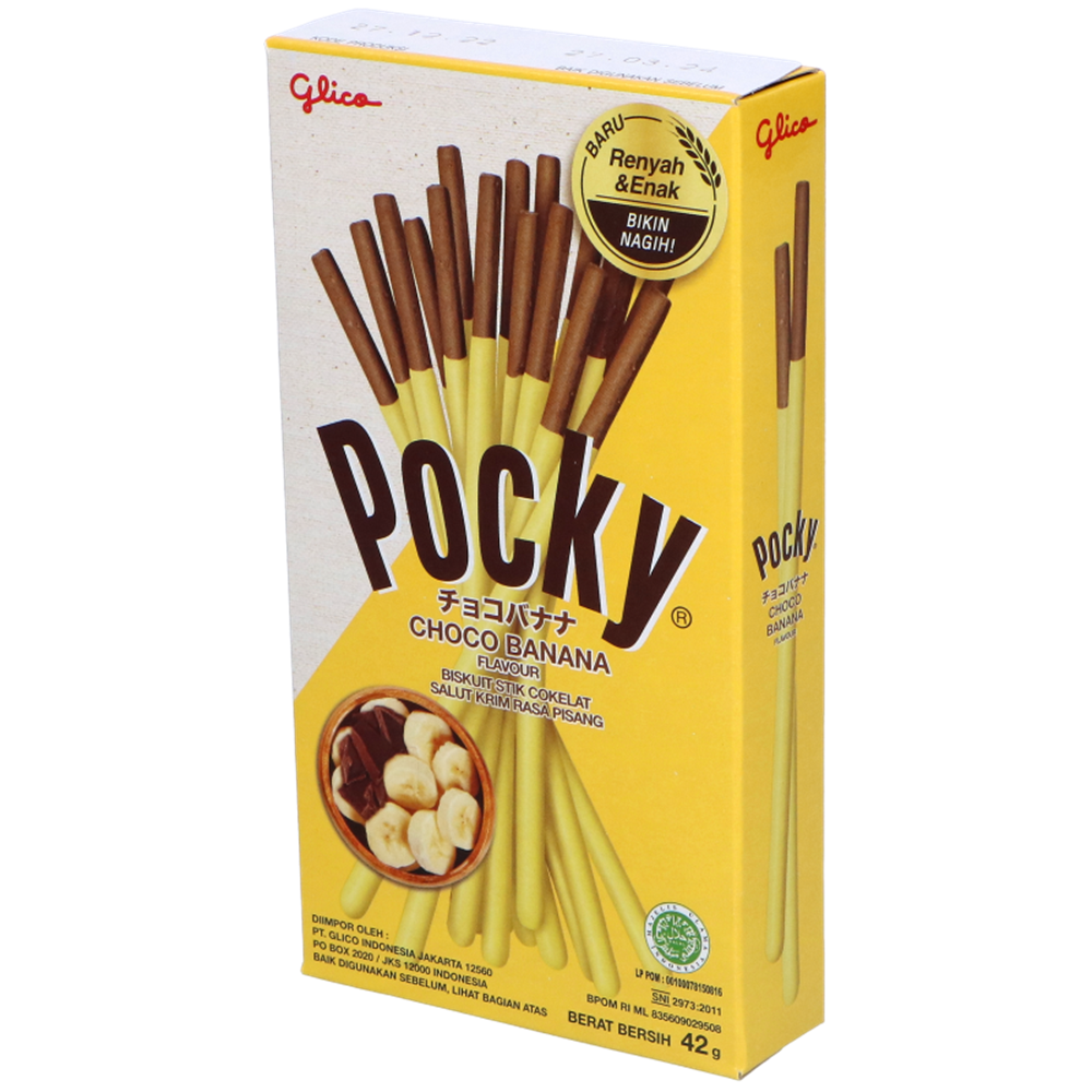 Picture of ID | Glico | Pocky Biscuit Stick Banana Flavor | 12x10x42g.