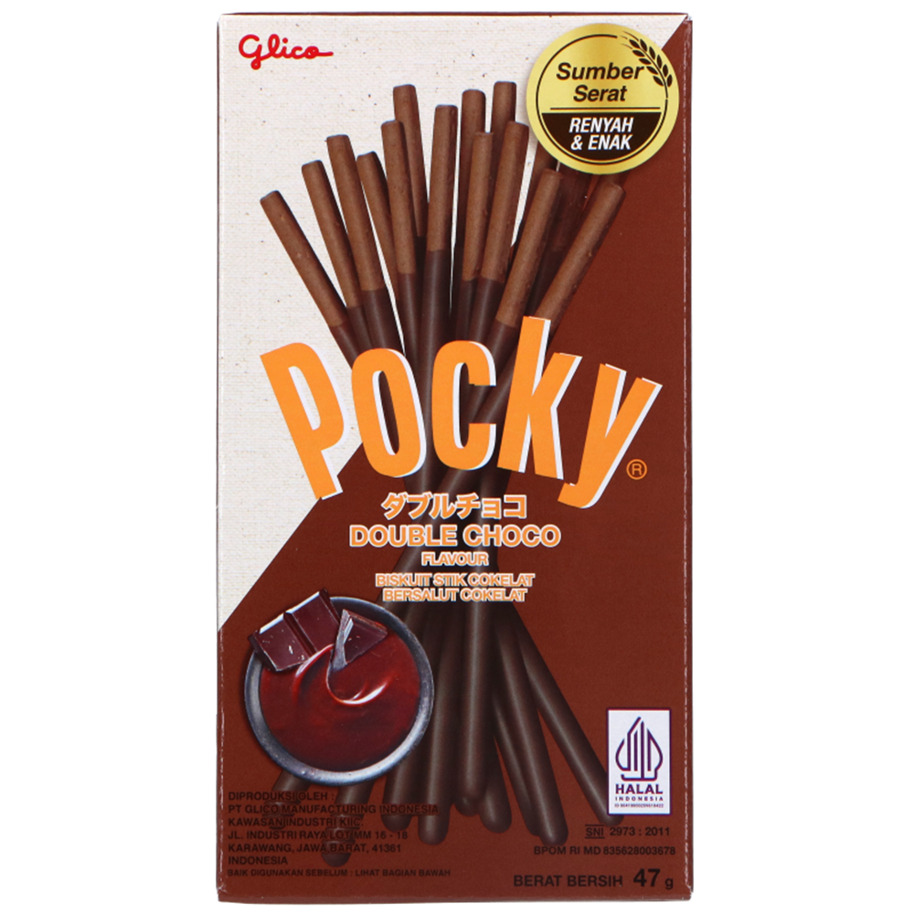 Picture of ID | Glico | Pocky Biscuit Stick Double Chocolate Flavor | 12x10x47g.