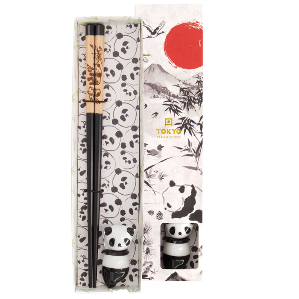 Picture of CN | Tokyo Design Studio | Chopsticks Giftset and Rest Panda (C) | 10pcs.
