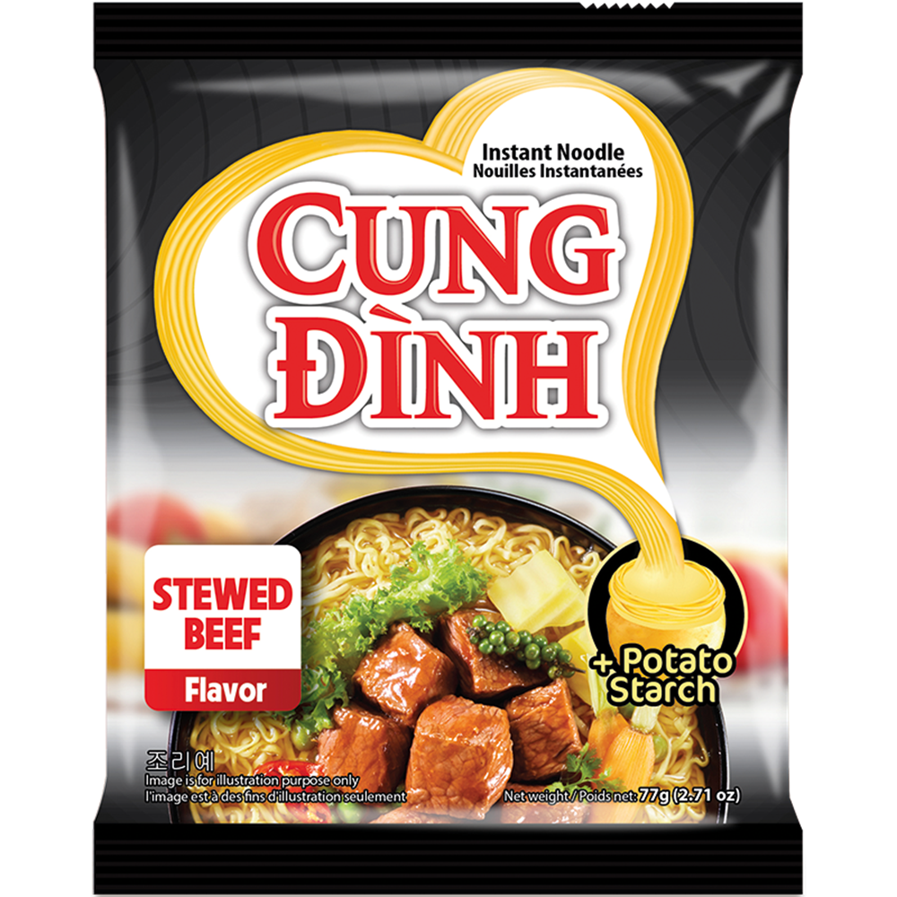 Picture of VN | Cung Dình | Instant Noodles - Stewed Beef | 3x30x77g.