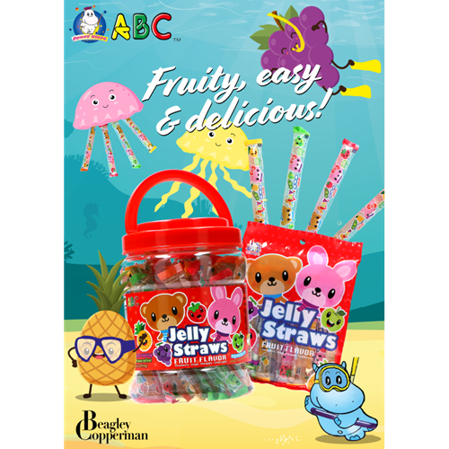 ABC - Animal Friends - Jelly Straw - Different Flavors - Jar - Beagley  Copperman