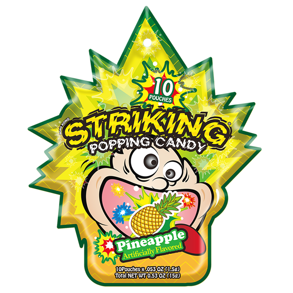 Picture of HK | Striking | Popping Candy - Pineapple - Strip | 4x12x15g. 