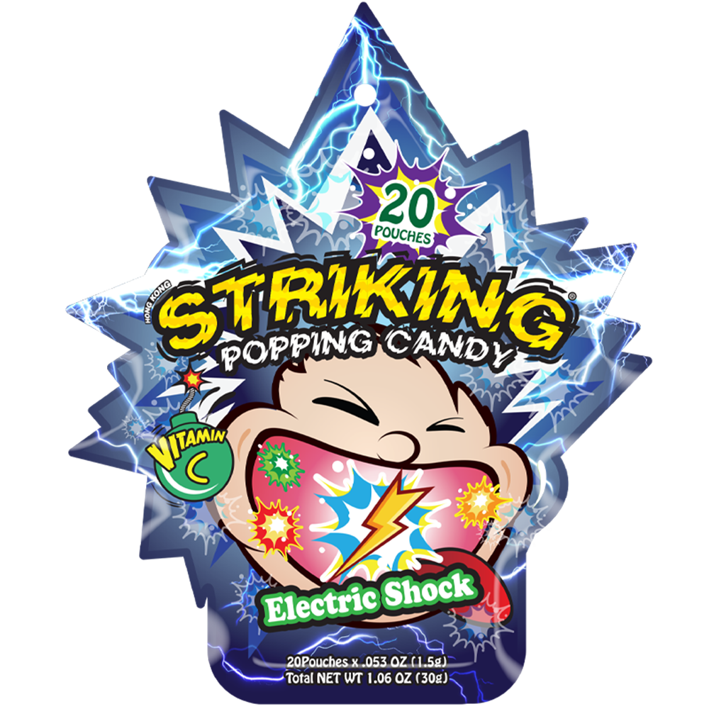 Picture of HK | Striking | Popping Candy - Electric Shock with Vitamin C - Strip  | 4x12x30g.