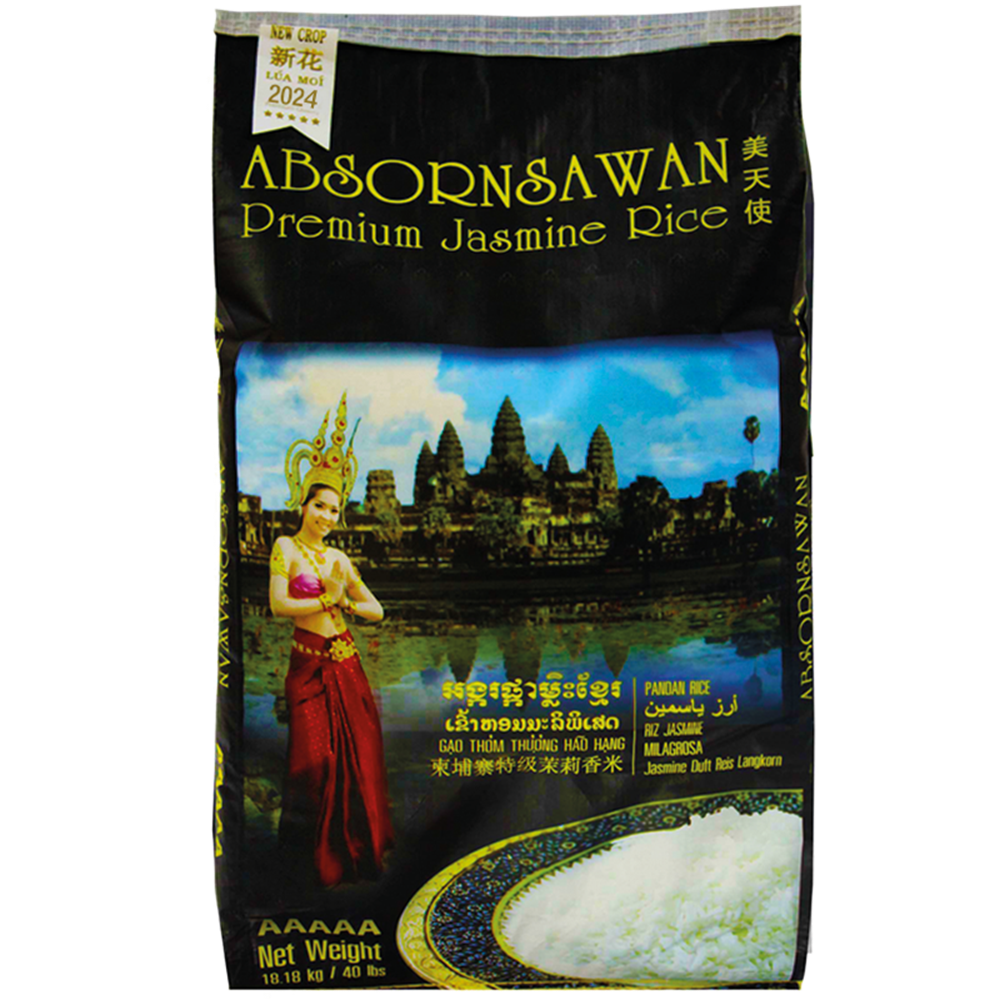 Picture of KH | Absornsawan | Cambodian Jasmine Rice 100%  NEW Crop 2024 | 18,18kg.