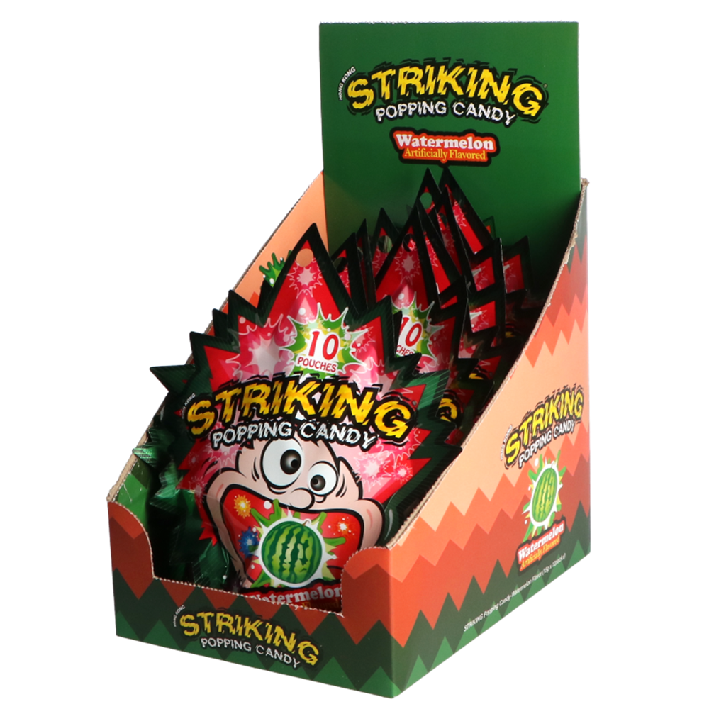 Picture of HK | Striking | Popping Candy - Watermelon - Display | 4x12x15g. 