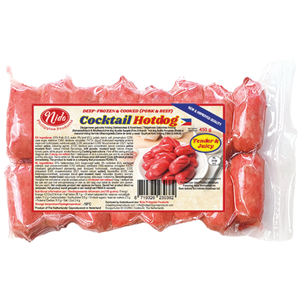 Picture of NL | Nida | Cocktail Hotdog Pork & Beef (18 sausages) | 20x450g.