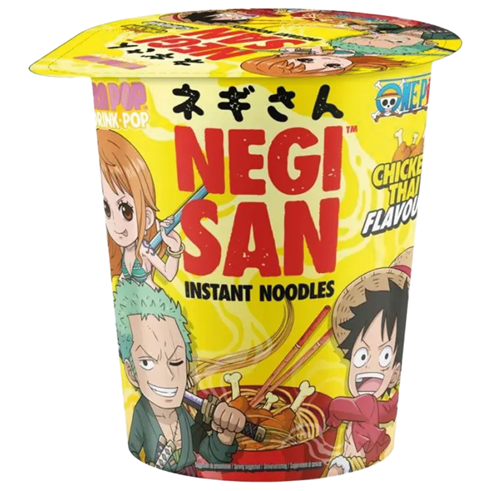 Afbeelding van EU | Ultra Pop | Negi San | One Piece - Chicken Thai Flavored Instant Noodles | 8x65g.