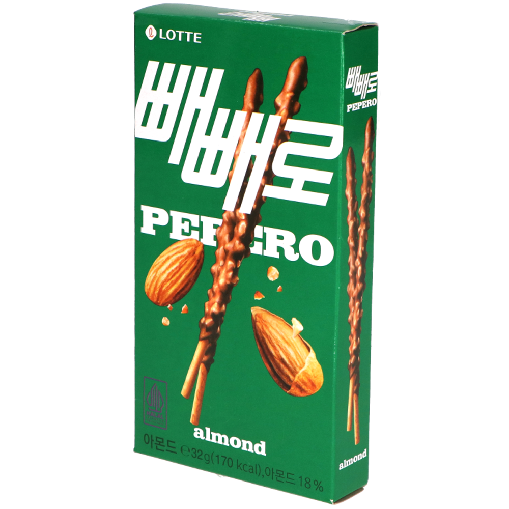 Picture of KR | LOTTE | Pepero - Almond & Chocolate Sticks - Local | 40x32g.