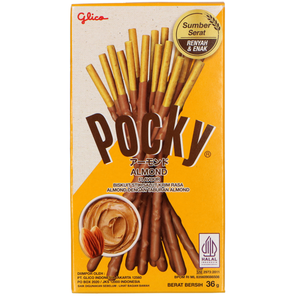 Afbeelding van ID | Glico | Pocky Biscuit Stick Almond Flavor | 12x10x36g.