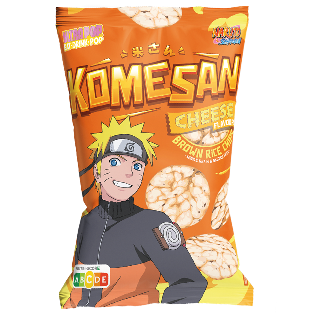Afbeelding van EU | Ultra Pop | Komesan | Naruto Shippuden - Cheese Flavored Rice Chips | Naruto | 24x60g.