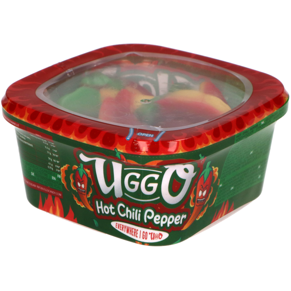Afbeelding van EU | Uggo | Hot Chili Pepper Candy in Jar | 12x200g.