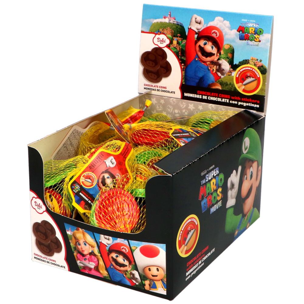 Afbeelding van EU | Super Mario | Chocolate Coins | 4x32x45g.
