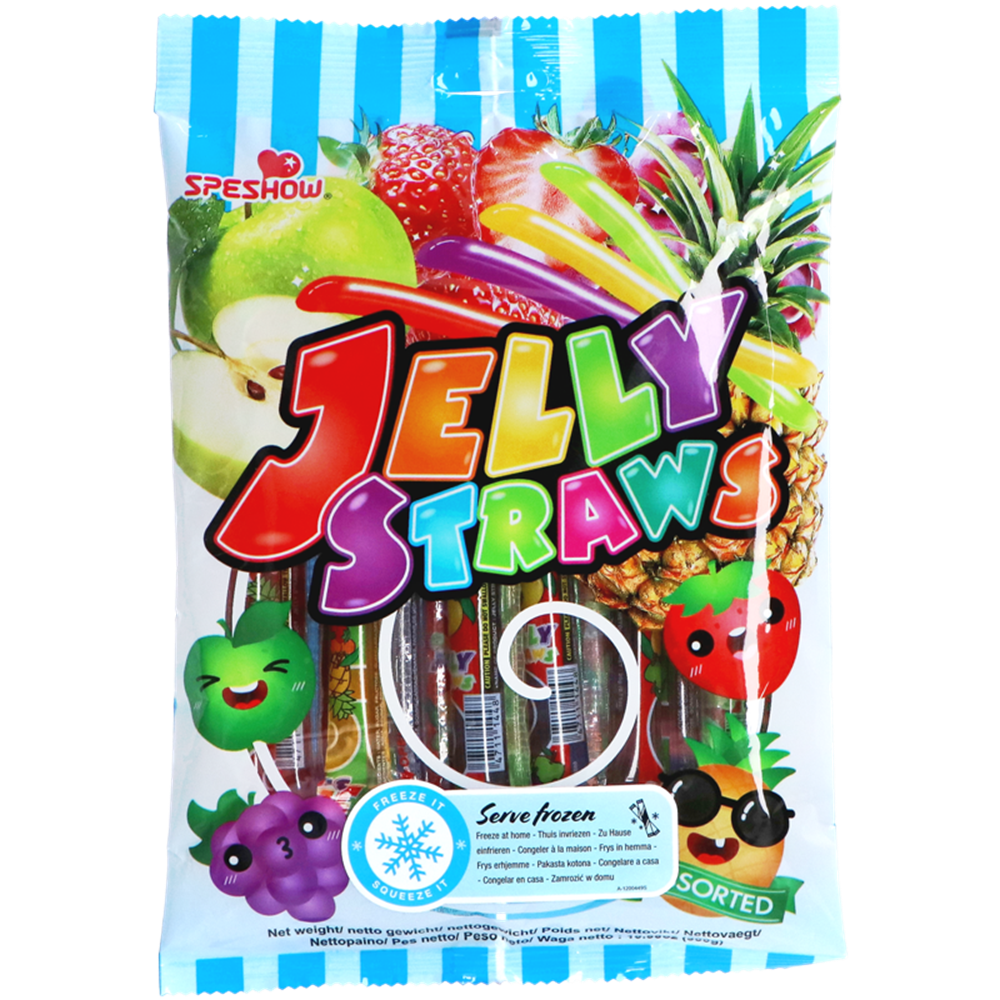 Afbeelding van TW | Speshow | Assorted Jelly Straws in Bag | 30x300g.