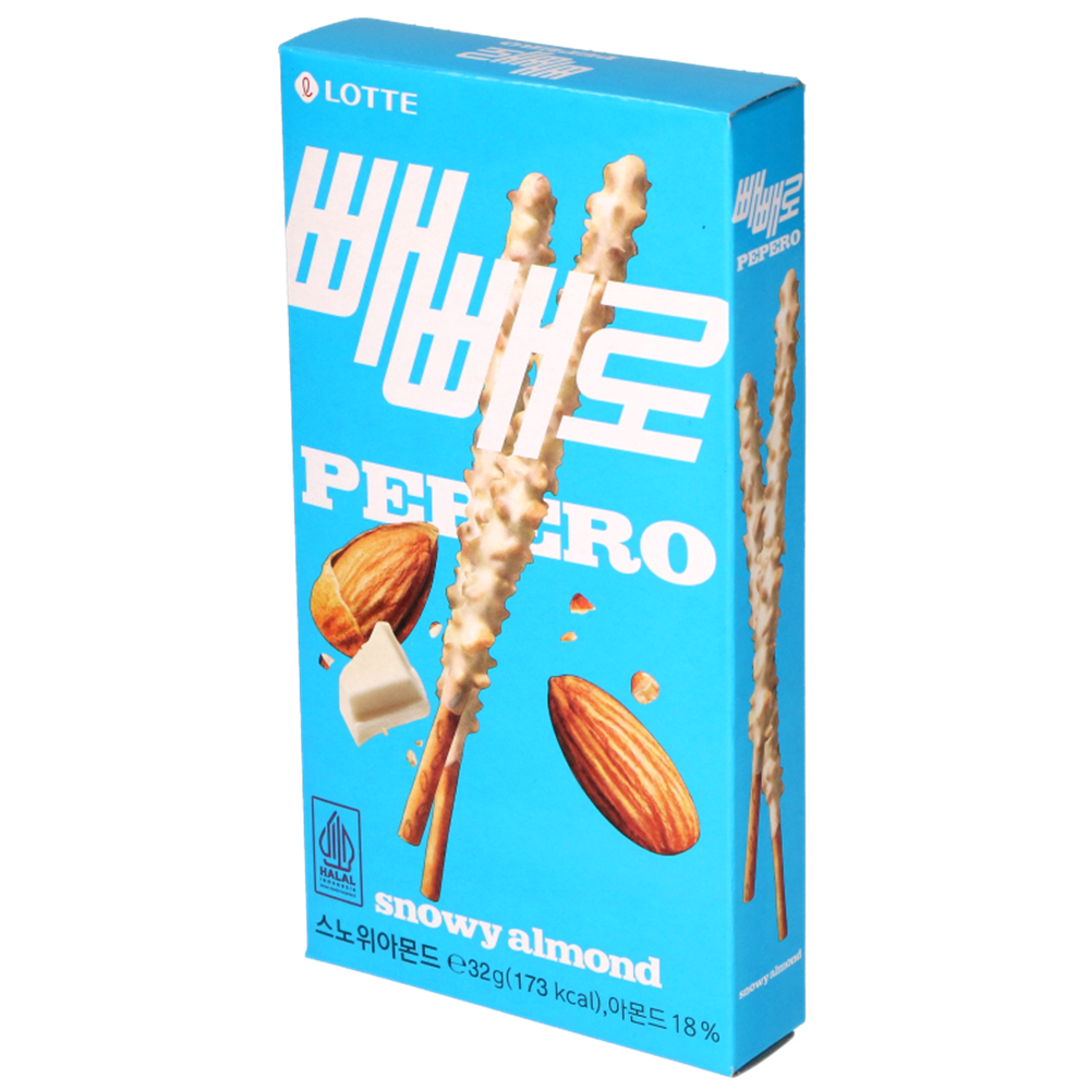 Afbeelding van KR | LOTTE | Pepero - Snowy Almond Sticks - Local | 40x32g.