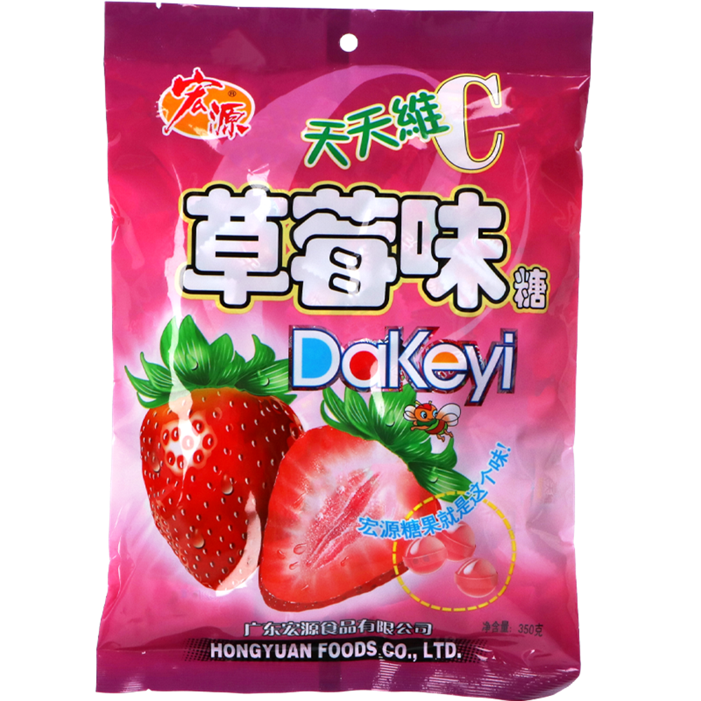 Picture of CN | Hong Yuan | Candy - Strawberry | 24x350g.