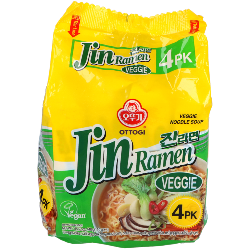 Afbeelding van KR | Ottogi | Jin Ramen (Multipack) - Veggie | 8x4x110g.