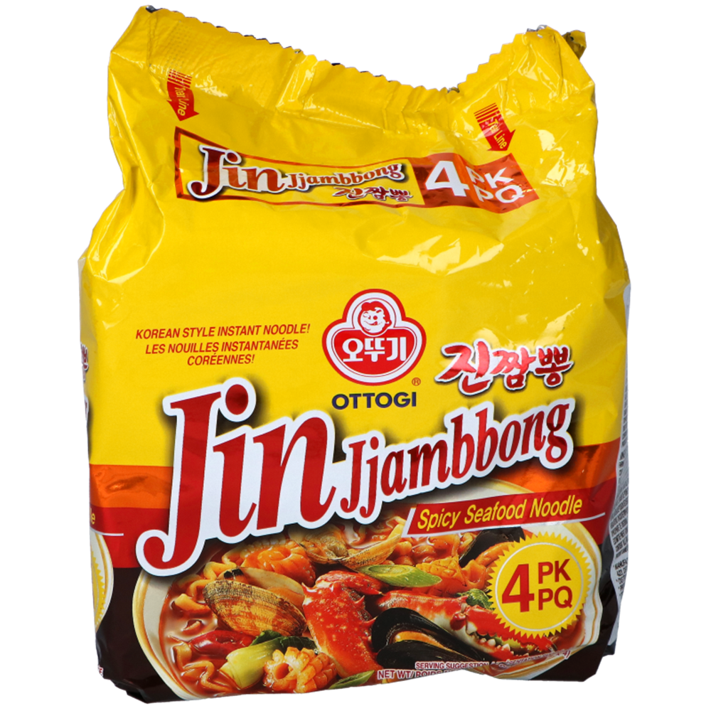 Afbeelding van KR | Ottogi | Jin Jjambbong (Multipack) - Spicy Seafood | 8x4x130g.