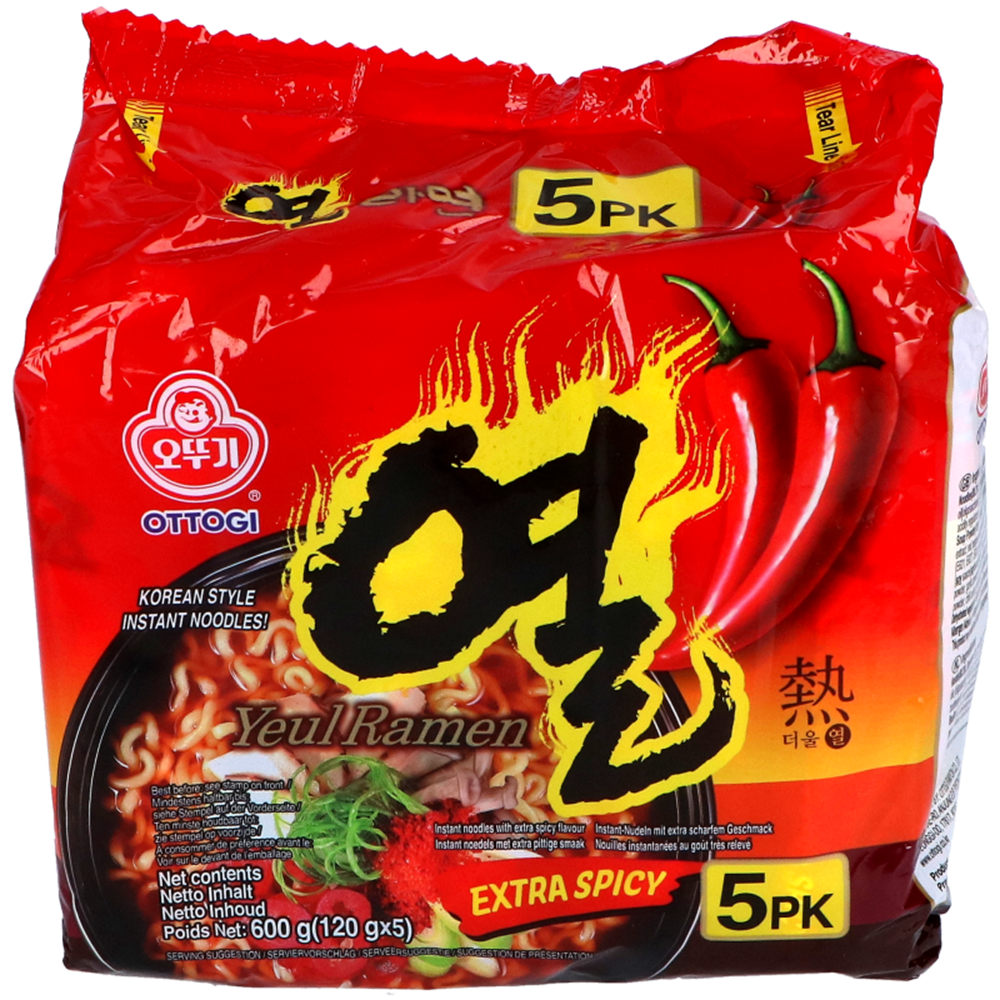 Picture of KR | Ottogi | Yeul Ramen (Multipack) - Extra Spicy | 8x5x120g.