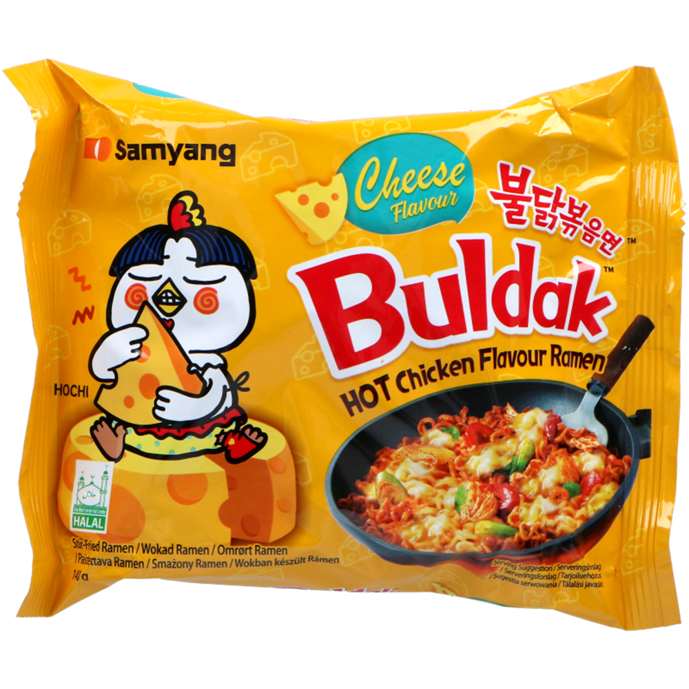 Afbeelding van KR | Samyang | Buldak Ramen Hot Chicken Cheese | 8x5x140g. 