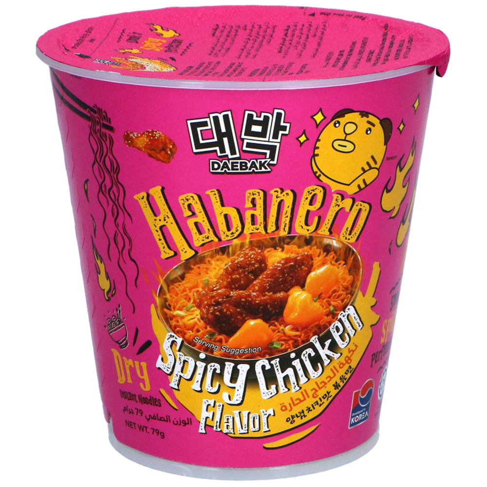 Afbeelding van MY | Daebak | Habanero Noodles – Spicy Chicken – Cup | 24x79g.