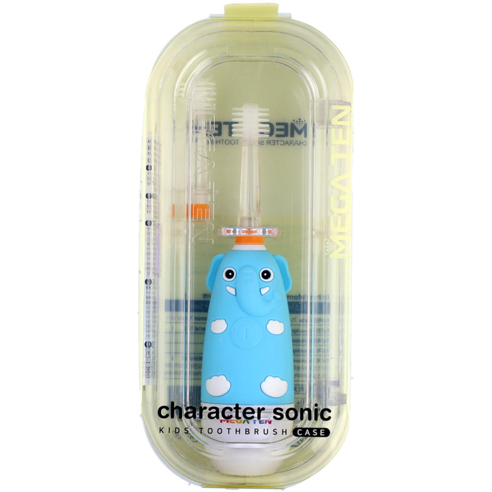 Afbeelding van KR | Mega Ten | Kids 360° Sonic Electric Toothbrush Elephant | 3pcs.