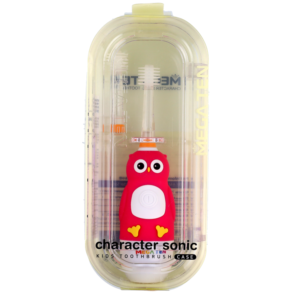 Afbeelding van KR | Mega Ten | Kids 360° Sonic Electric Toothbrush Owl | 3pcs.