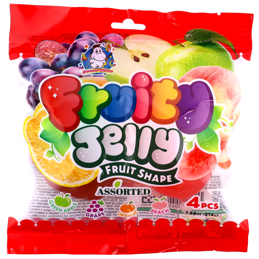 Afbeelding van MY | ABC | Fruity Jelly - Fruit Shape Assorted (4pcs.) | 30x214g.