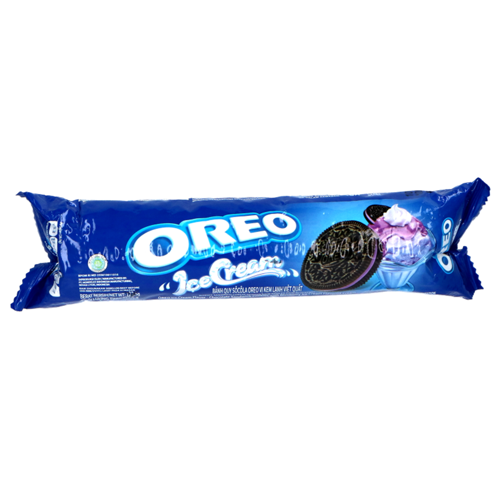 Afbeelding van ID | OREO | Chocolate Sandwich Cookies in Roll - Blueberry Ice Cream Flavor | 24x119,6g.