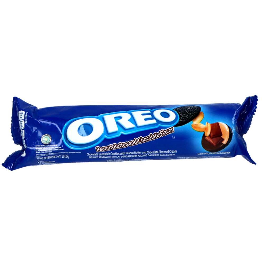 Afbeelding van ID | OREO | Chocolate Sandwich Cookies in Roll - Peanut Butter & Chocolate Flavor | 24x119,6g.