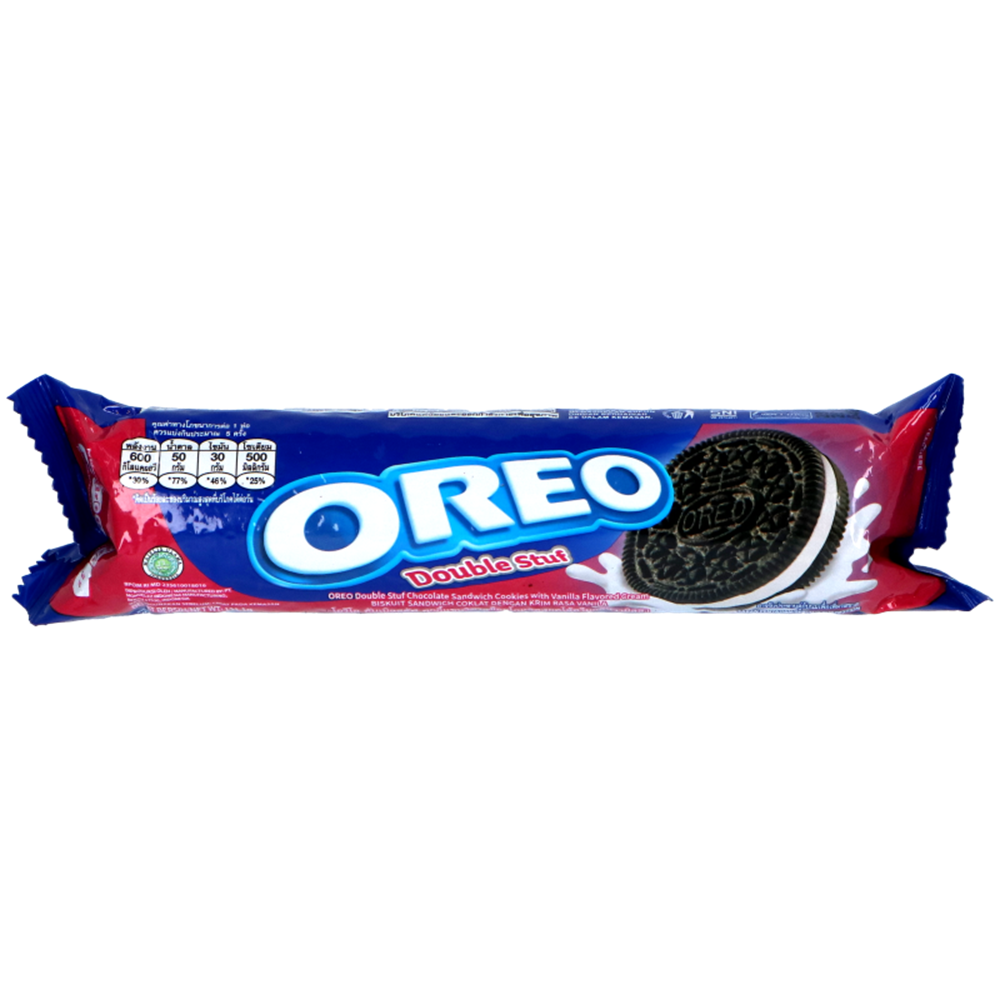 Picture of ID | OREO | Chocolate Sandwich Cookies in Roll Double Stuf  - Vanilla Flavor | 24x131,1g.