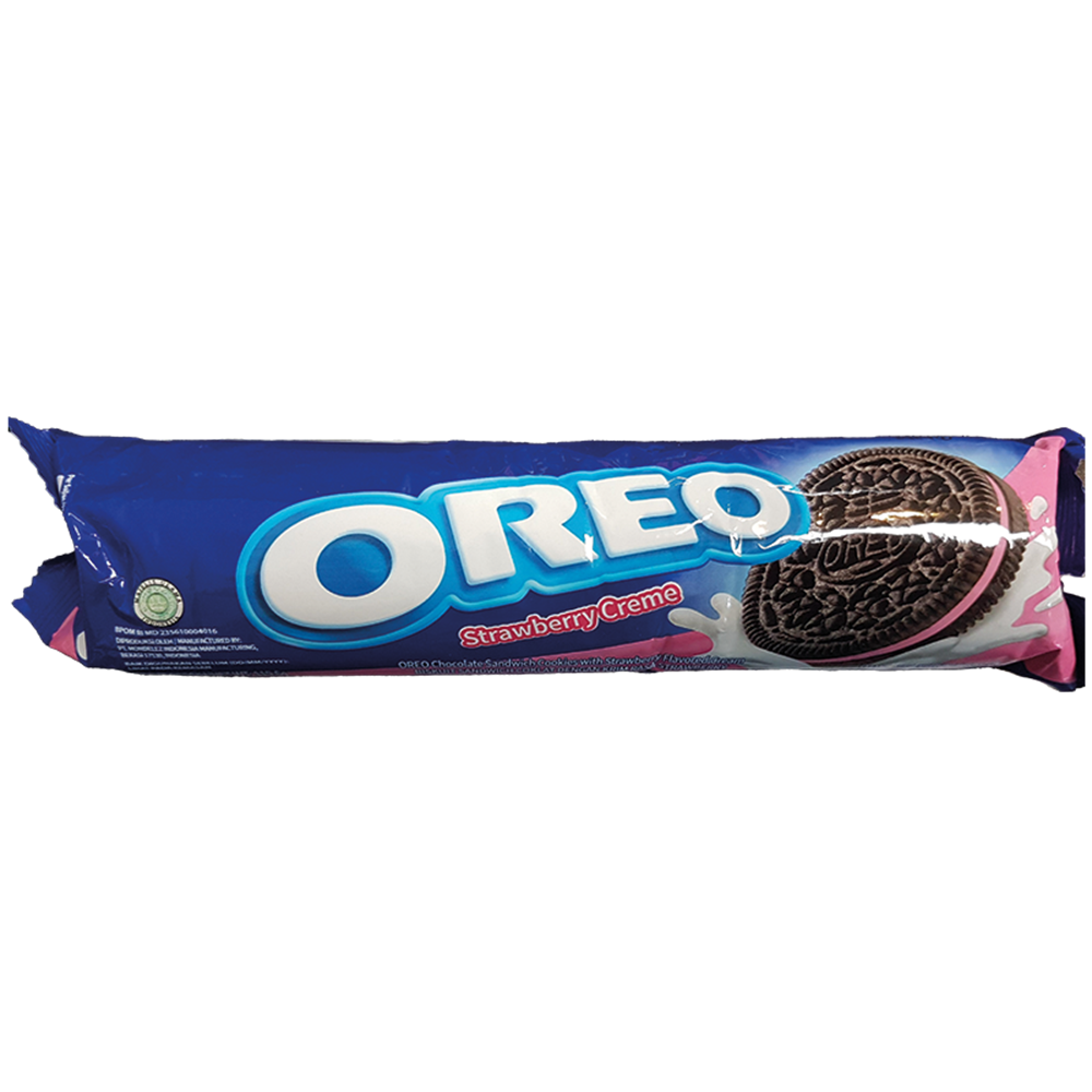 Picture of ID | OREO | Chocolate Sandwich Cookies in Roll - Strawberry Flavor  | 24x119,6g.