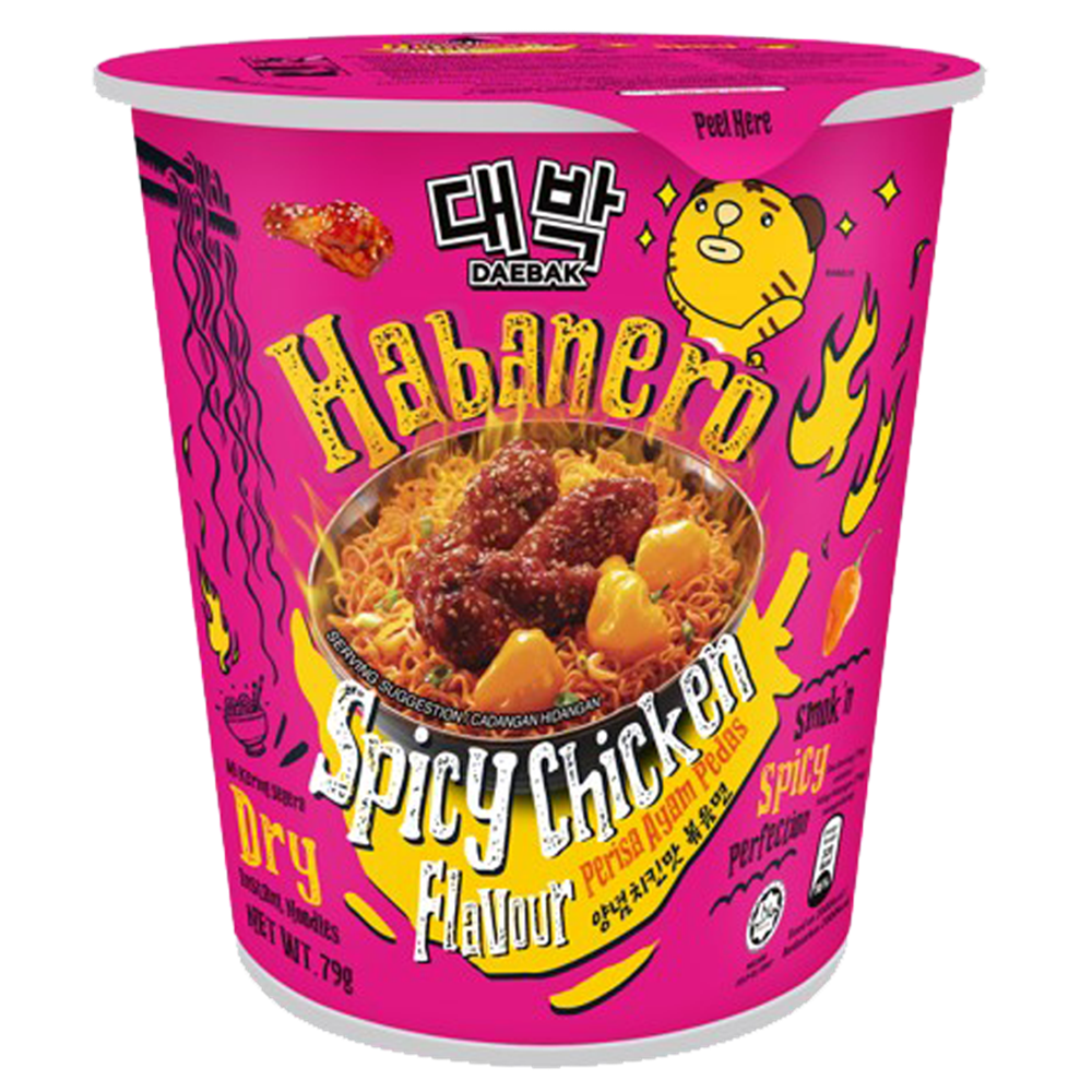 Afbeelding van MY | Daebak | Habanero Noodles – Spicy Chicken – Cup | 24x79g.