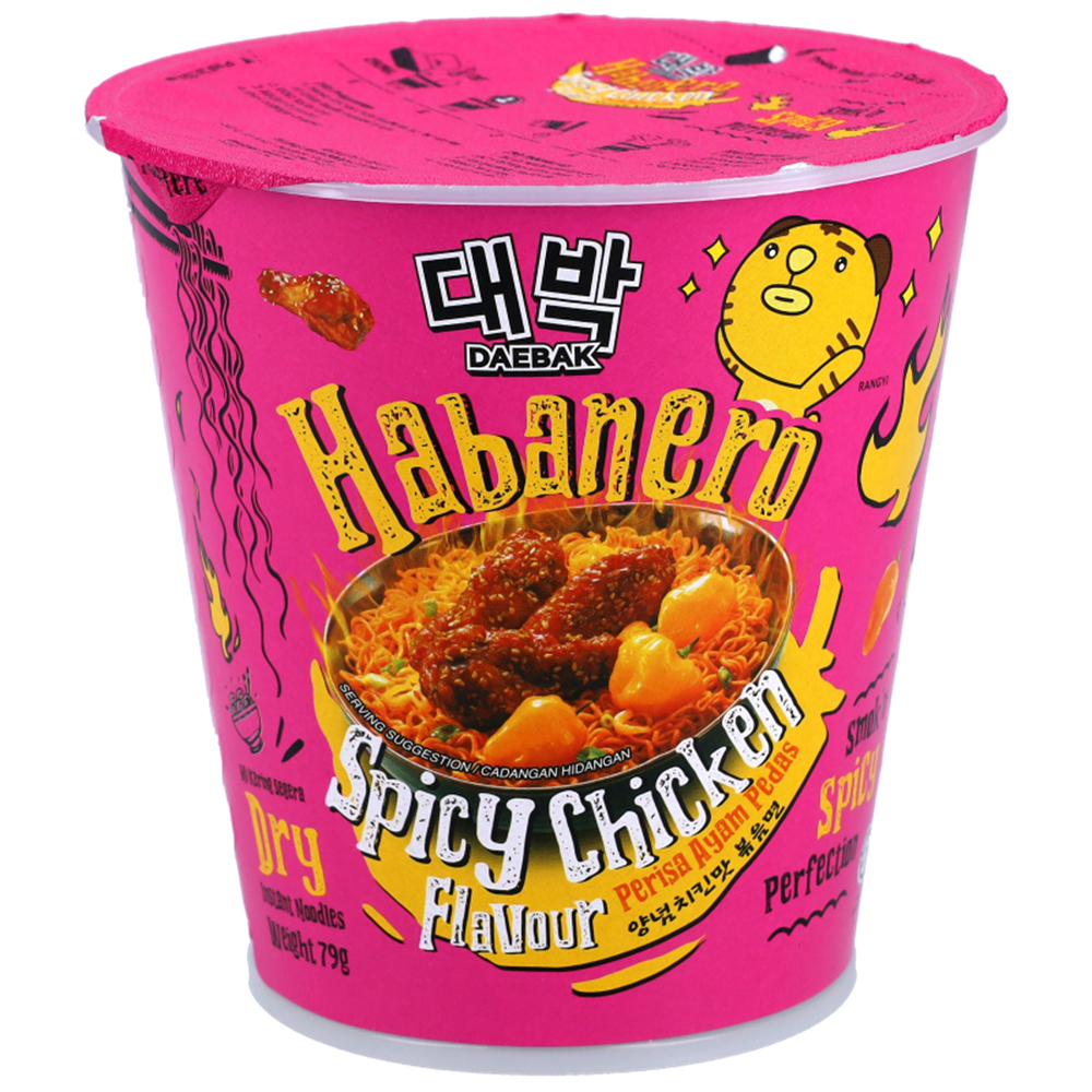 Afbeelding van MY | Daebak | Habanero Noodles – Spicy Chicken – Cup | 24x79g.