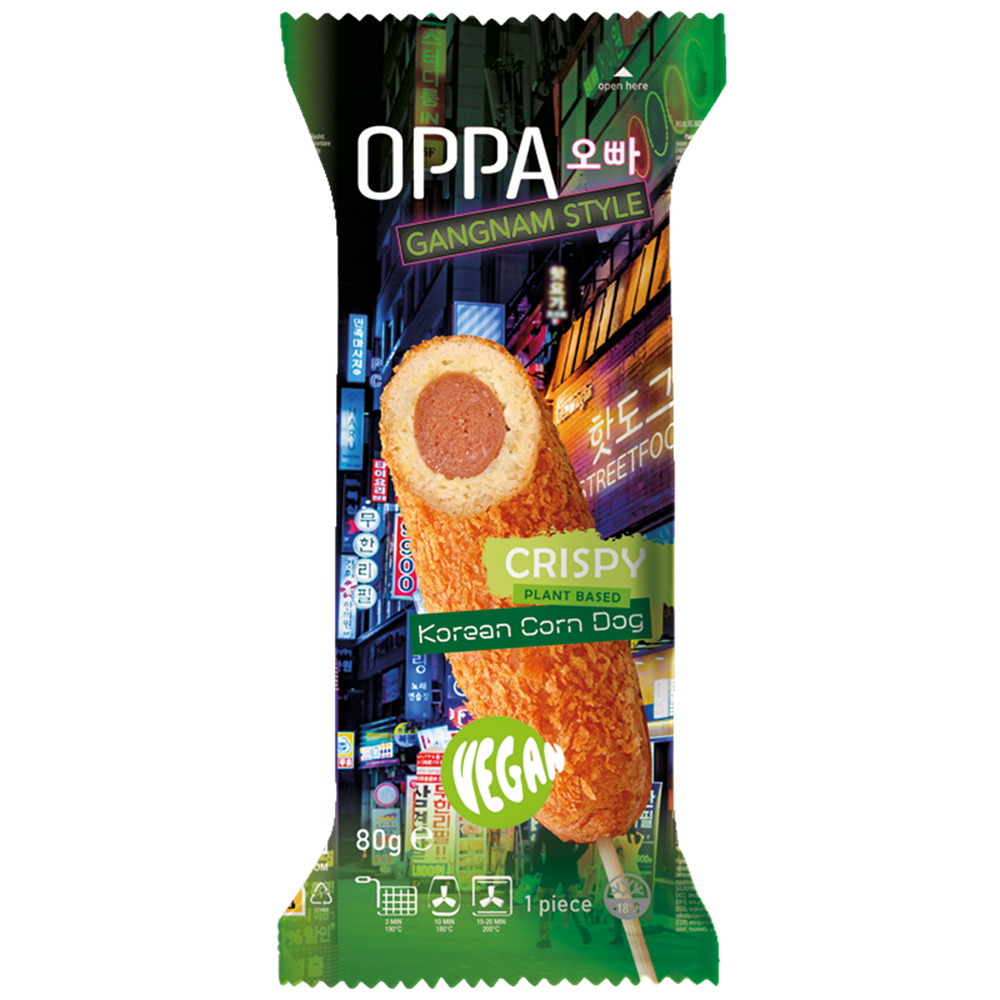 Picture of KR | OPPA | Corn Dog - Crispy (Vegan) | 20x80g.(1x80g.)